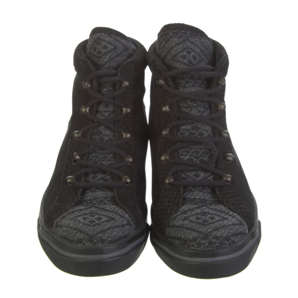 NWT COBRA SOCIETY BLACK SUEDE MENS SOUTHWEST TAPESTRY HI-Top SNEAKERS 42